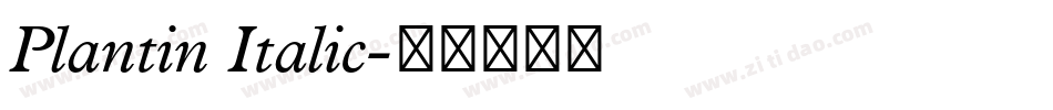 Plantin Italic字体转换
